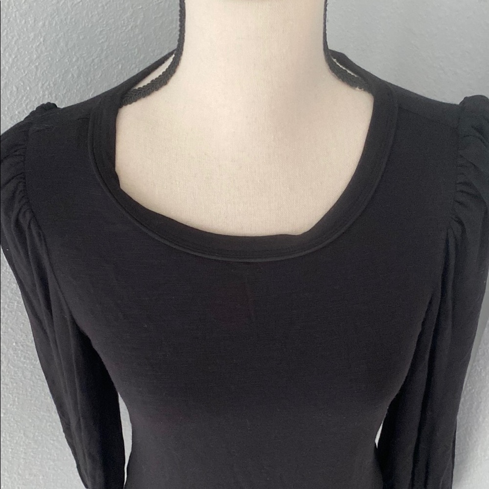 WHBM Long Sleeve Tee with Smocked Cuffs - Picture 7 of 11